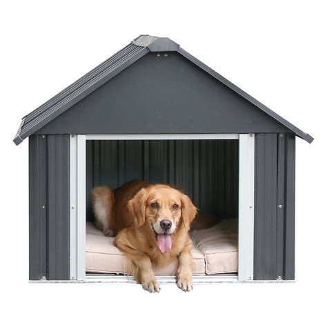 dog house metal|waterproof metal dog house.